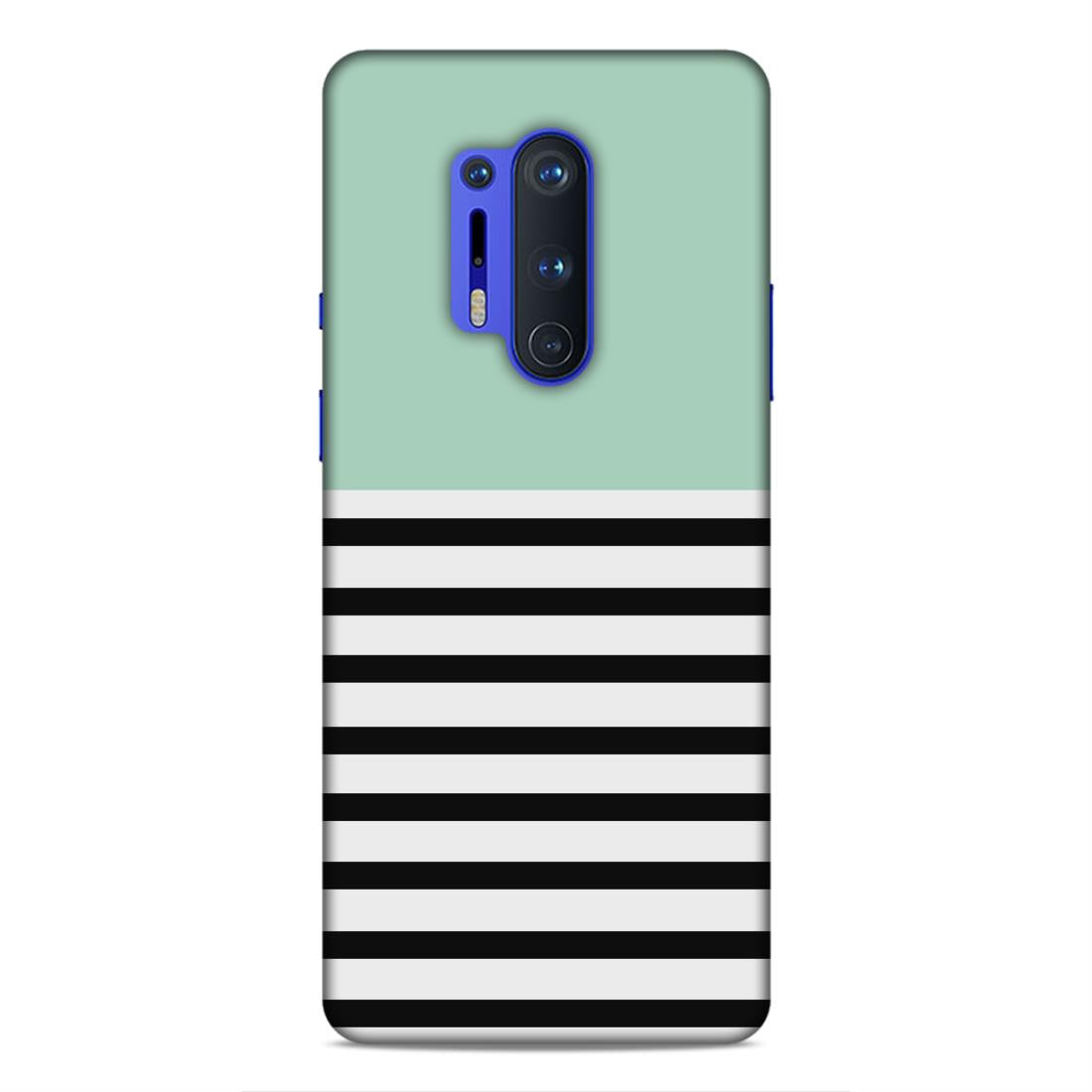 Black White and Sky Lines Hard Back Case For OnePlus 8 Pro