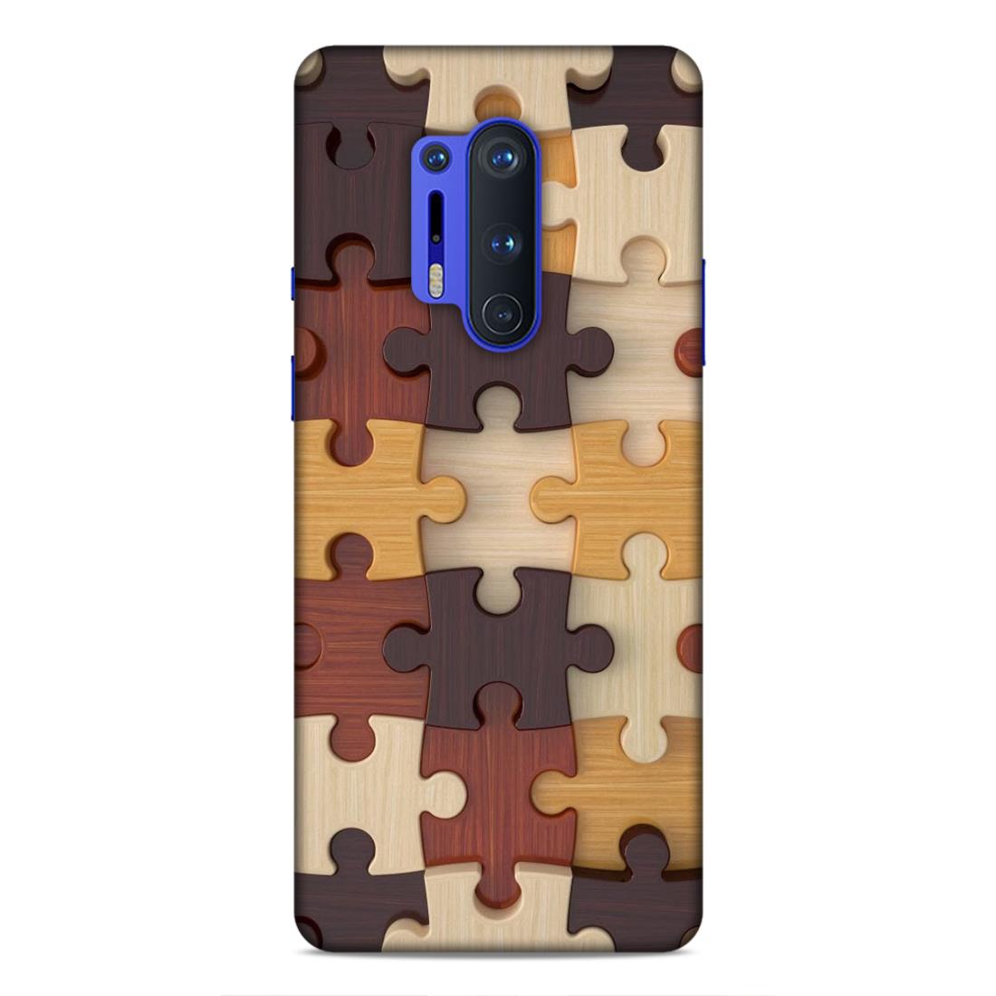 Multi Color Block Puzzle Hard Back Case For OnePlus 8 Pro