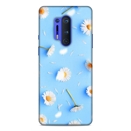Floral In Sky Blue Hard Back Case For OnePlus 8 Pro