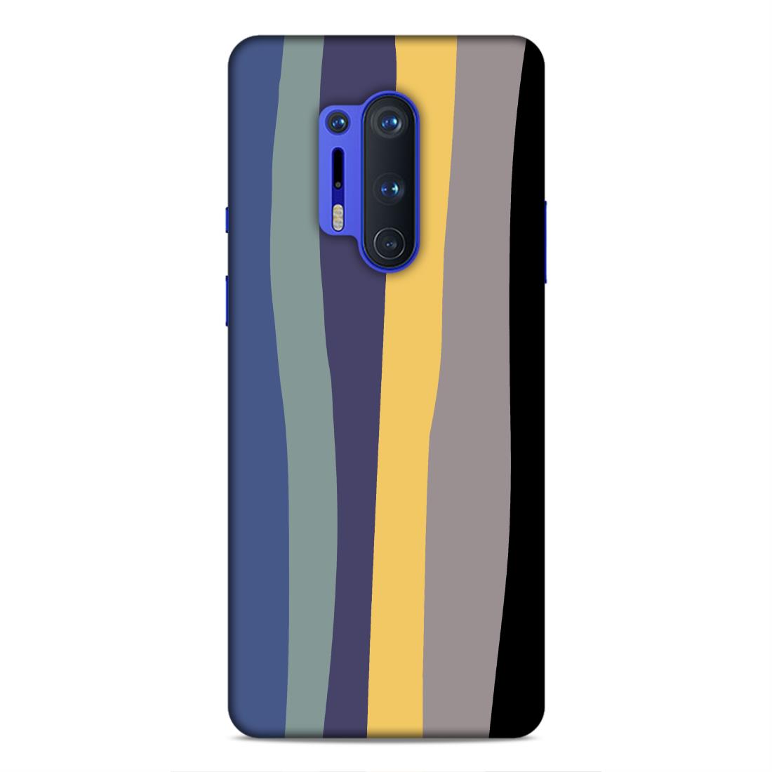 Black Blue Rainbow Hard Back Case For OnePlus 8 Pro