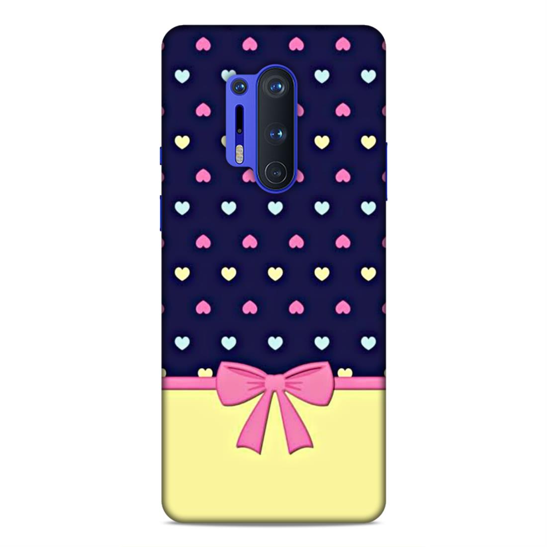 Heart Pattern with Bow Hard Back Case For OnePlus 8 Pro