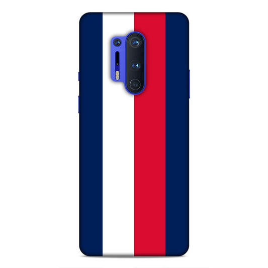 Blue White Red Pattern Hard Back Case For OnePlus 8 Pro