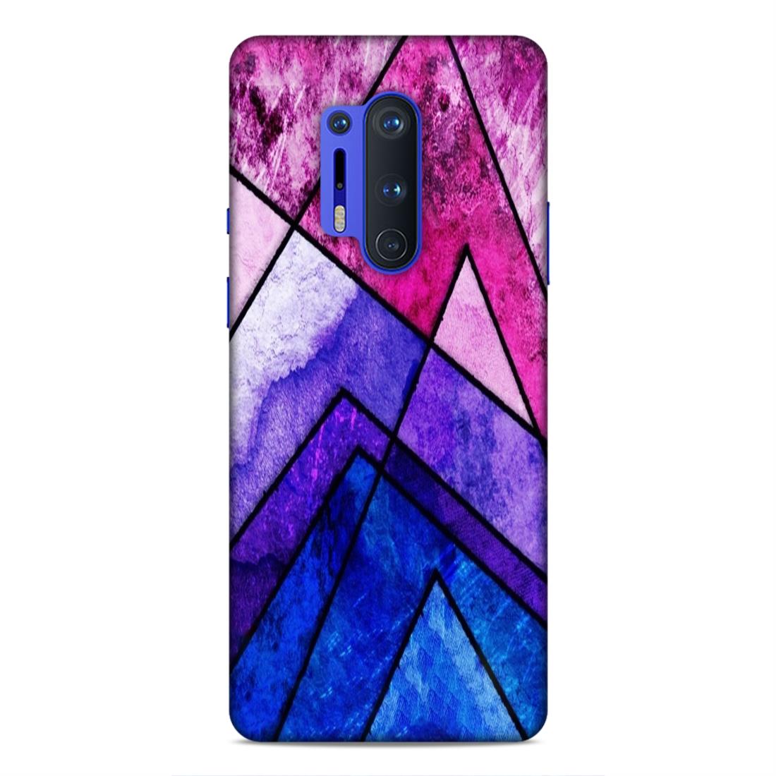 Blue Pink Pattern Hard Back Case For OnePlus 8 Pro