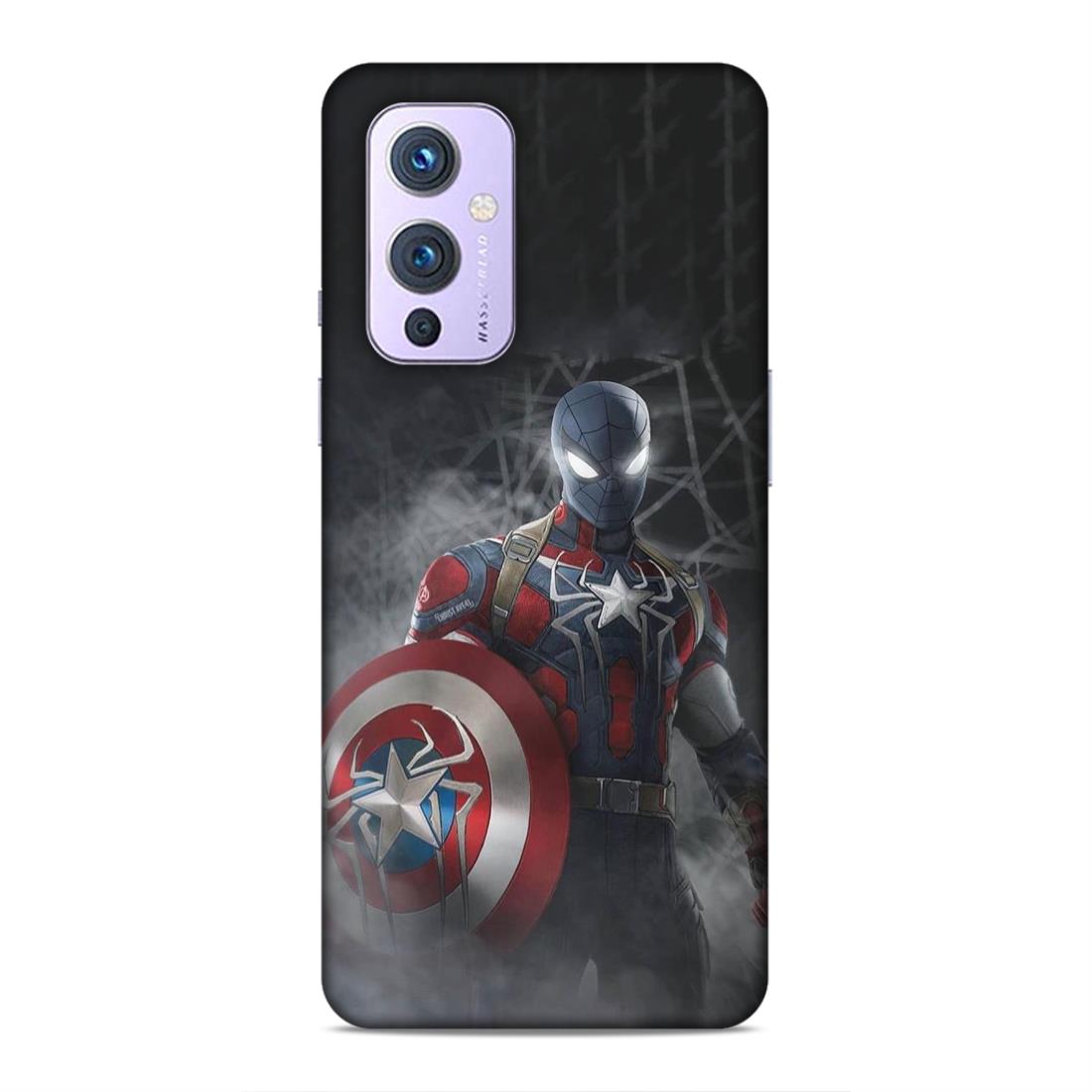 Spiderman With Shild Hard Back Case For OnePlus 9