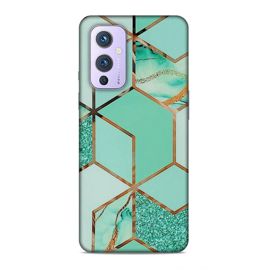 Hexagonal Marble Pattern Hard Back Case For OnePlus 9