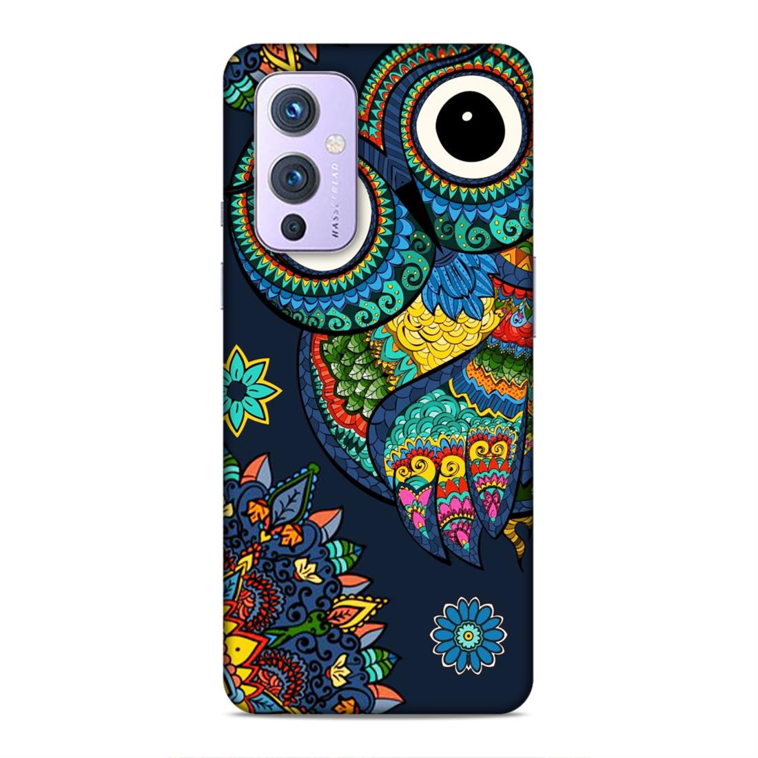 Owl and Mandala Flower Hard Back Case For OnePlus 9