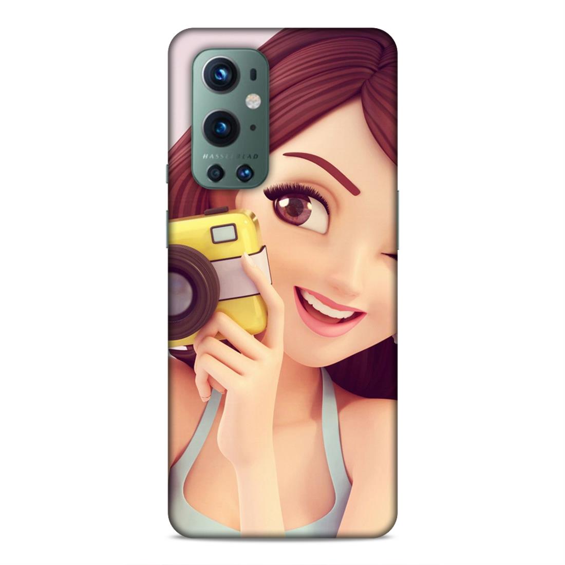 Selfi Click Girl Hard Back Case For OnePlus 9 Pro