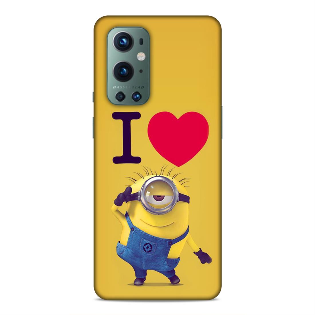I love Minions Hard Back Case For OnePlus 9 Pro