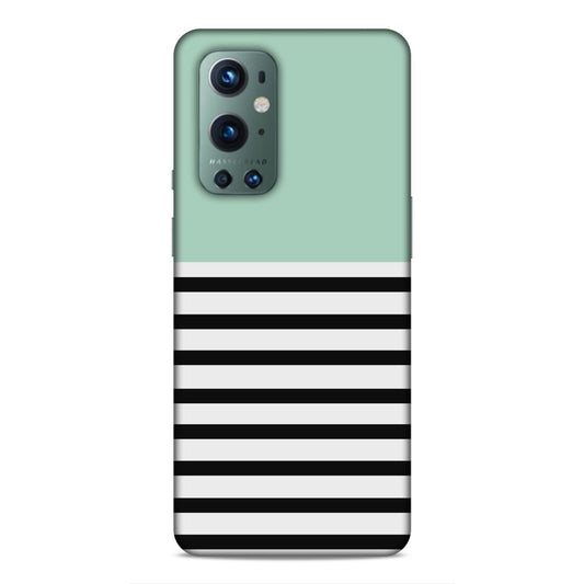 Black White and Sky Lines Hard Back Case For OnePlus 9 Pro