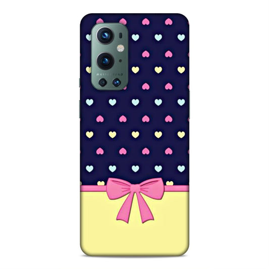 Heart Pattern with Bow Hard Back Case For OnePlus 9 Pro