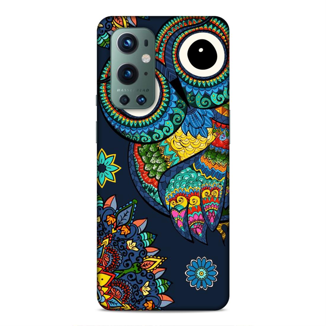 Owl and Mandala Flower Hard Back Case For OnePlus 9 Pro