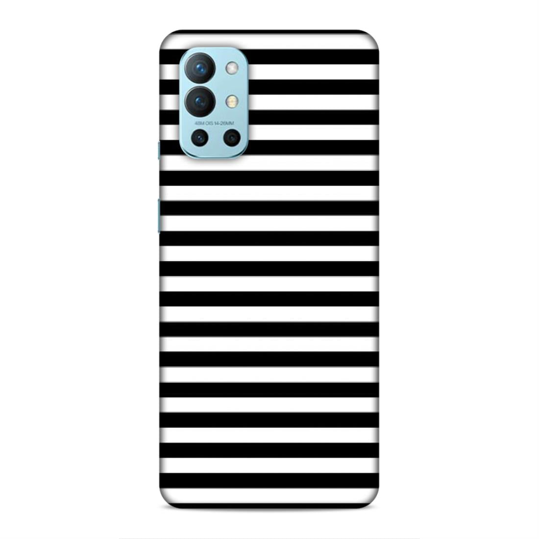 Black and White Line Hard Back Case For OnePlus 8T / 9R