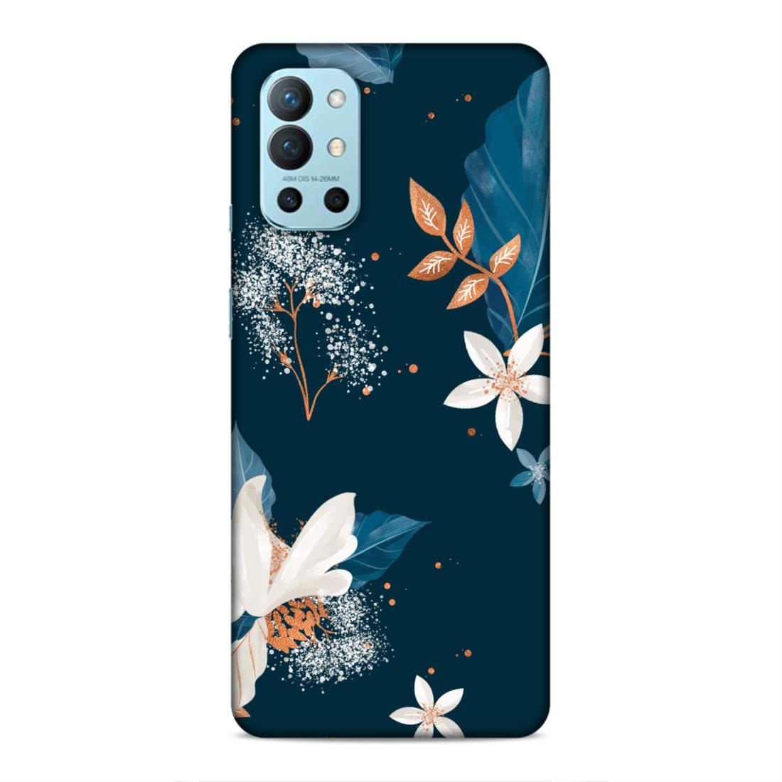 Blue Floral Hard Back Case For OnePlus 8T / 9R
