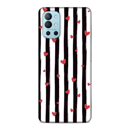 Little Hearts with Strips Hard Back Case For OnePlus 8T / 9R
