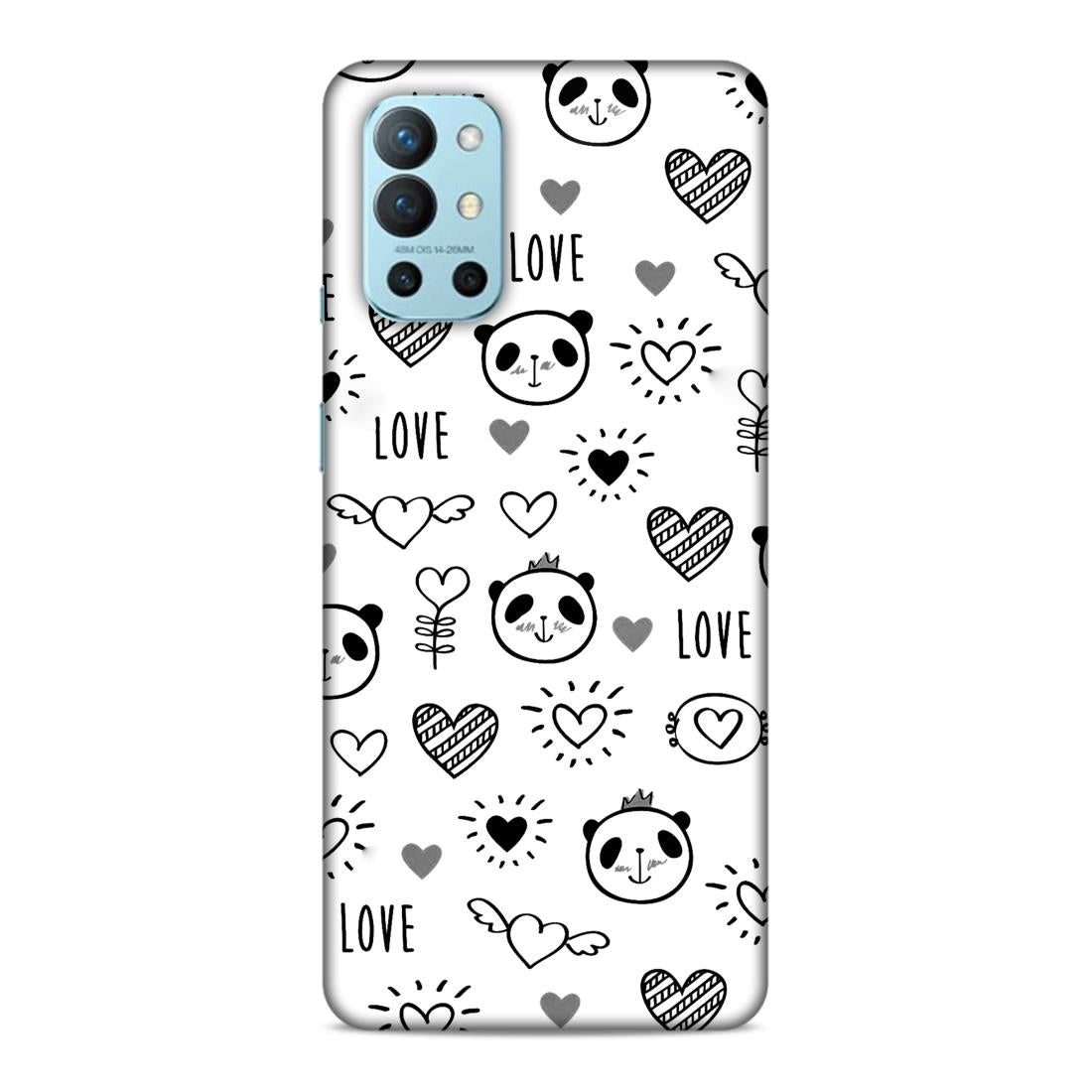 Heart Love and Panda Hard Back Case For OnePlus 8T / 9R