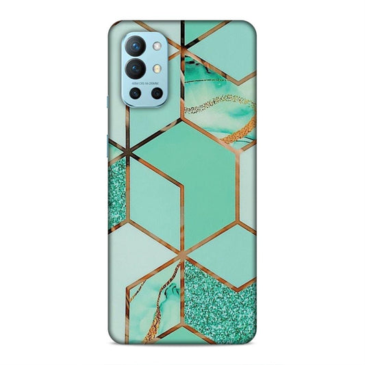 Hexagonal Marble Pattern Hard Back Case For OnePlus 8T / 9R