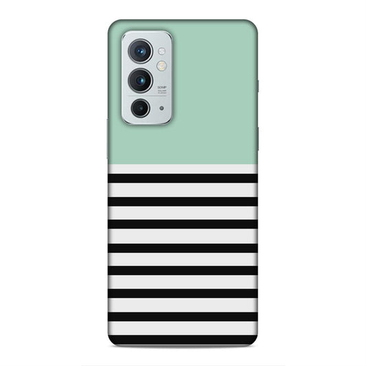 Black White and Sky Lines Hard Back Case For OnePlus 9 RT 5G