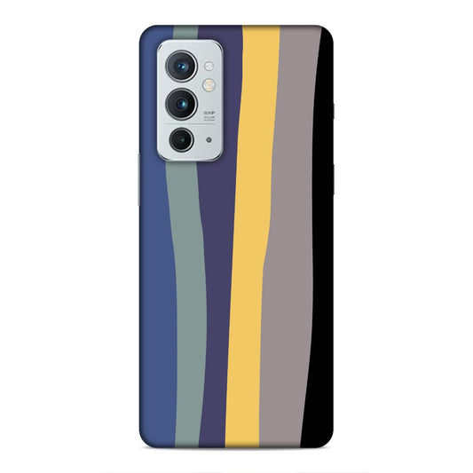 Black Blue Rainbow Hard Back Case For OnePlus 9 RT 5G