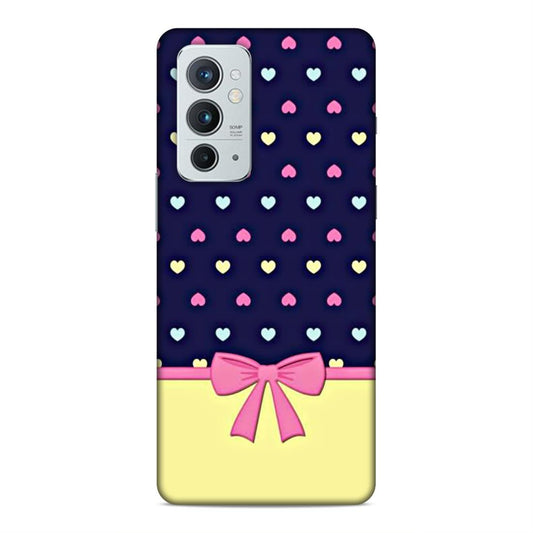 Heart Pattern with Bow Hard Back Case For OnePlus 9 RT 5G