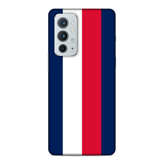 Blue White Red Pattern Hard Back Case For OnePlus 9 RT 5G