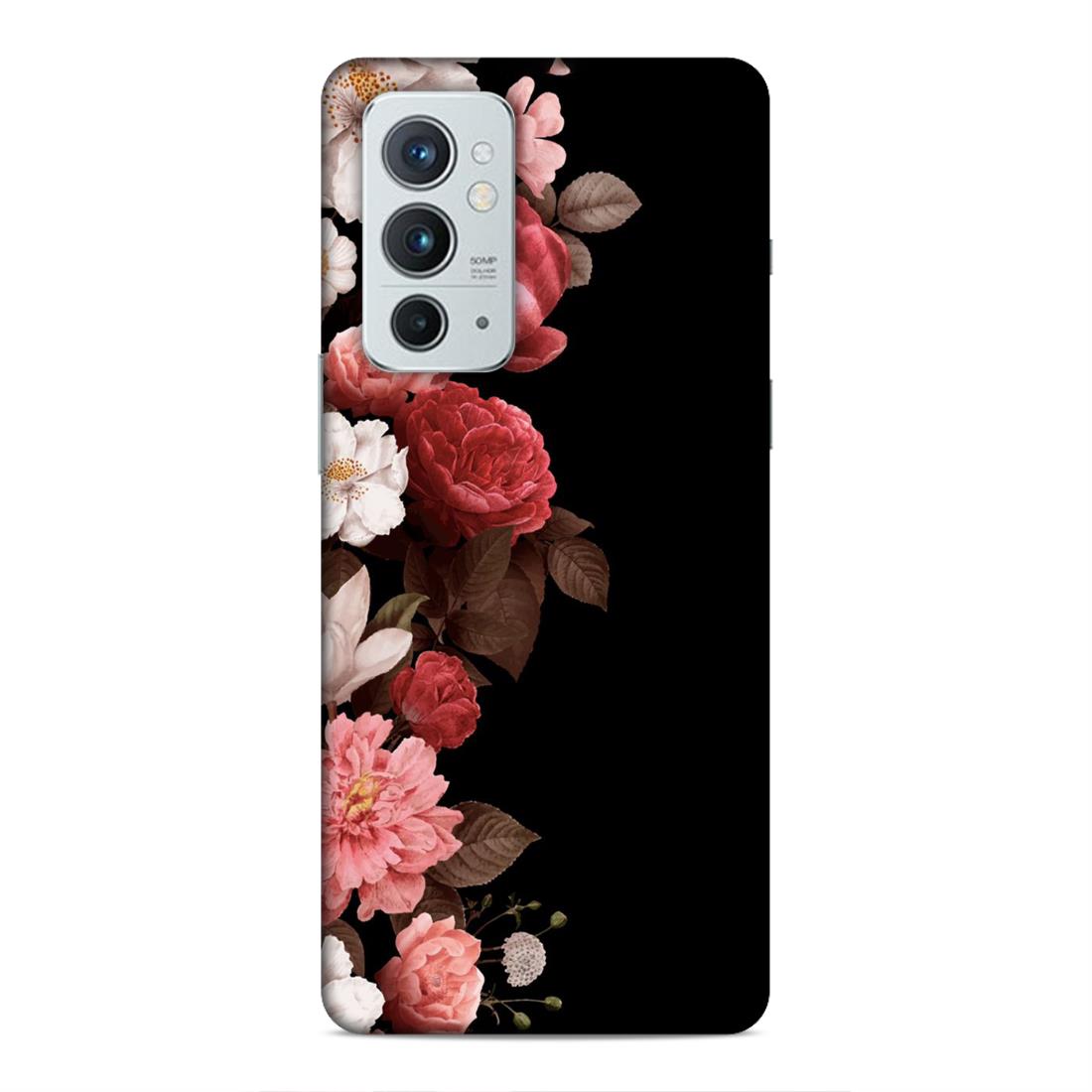 Floral in Black Hard Back Case For OnePlus 9 RT 5G