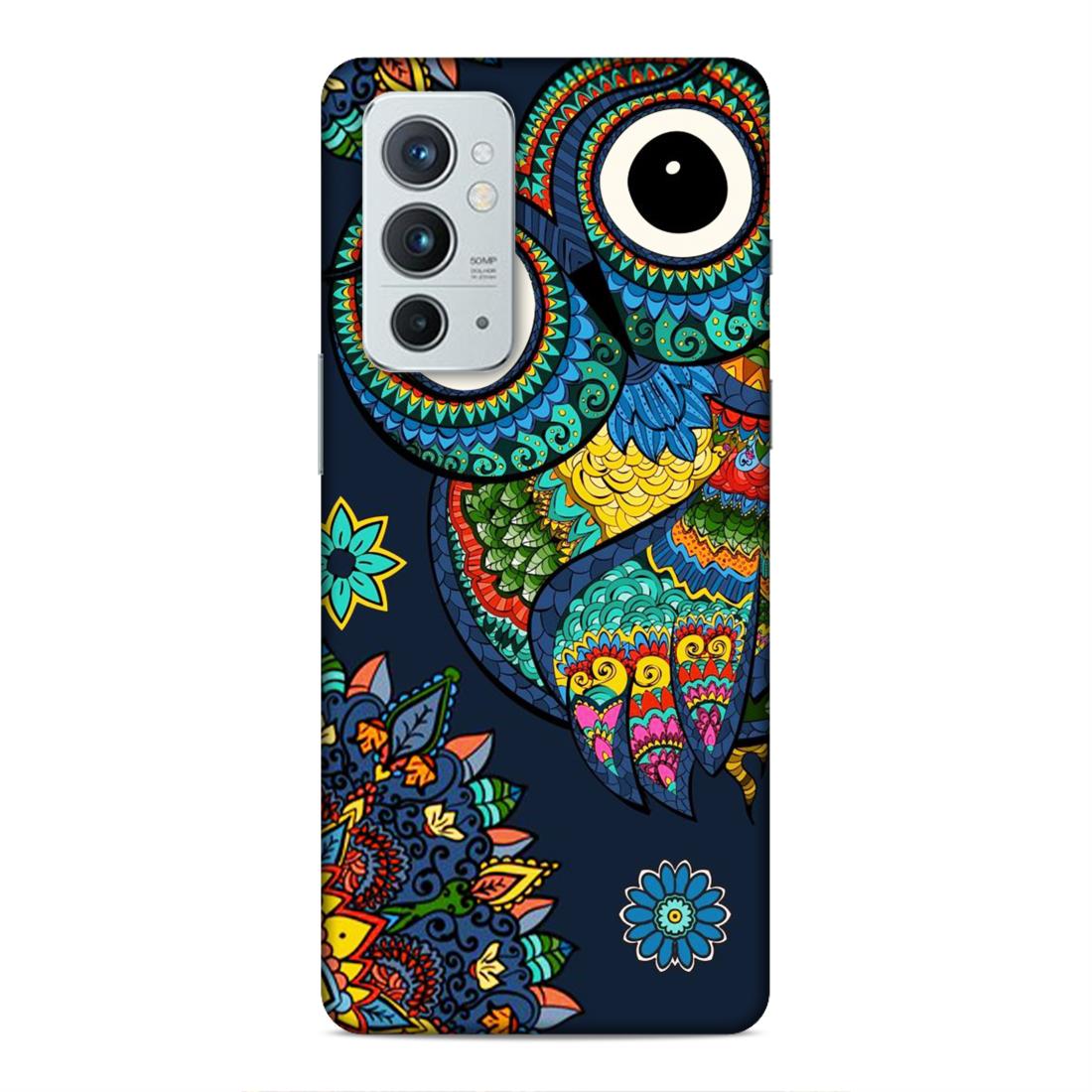 Owl and Mandala Flower Hard Back Case For OnePlus 9 RT 5G