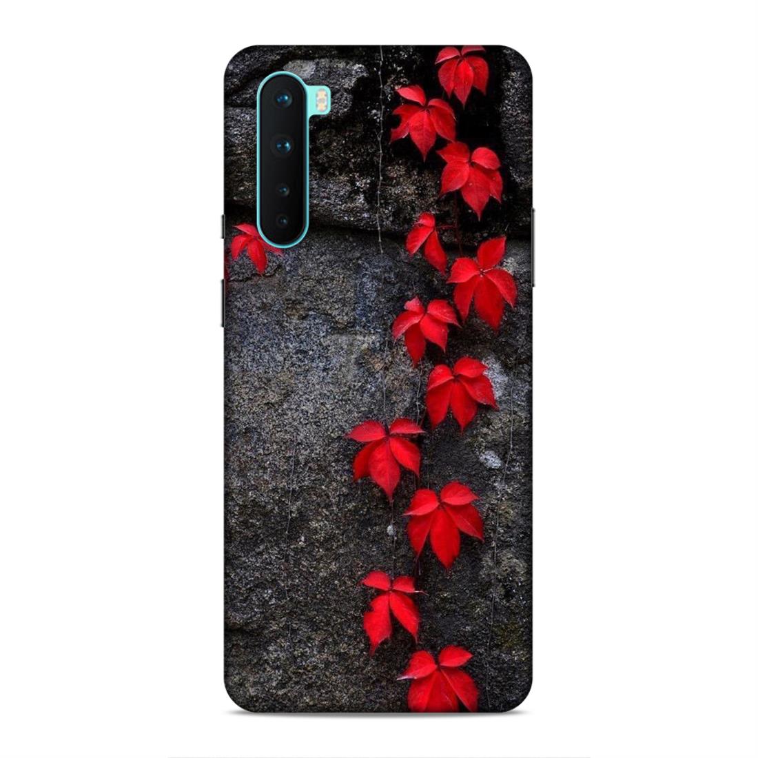 Red Leaf Series Hard Back Case For OnePlus Nord