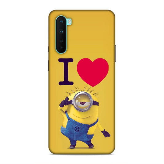 I love Minions Hard Back Case For OnePlus Nord