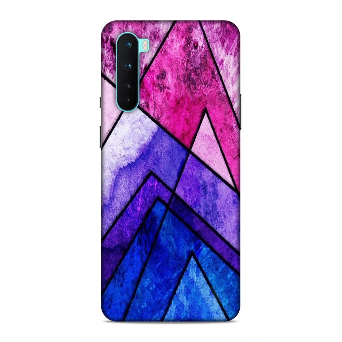 Blue Pink Pattern Hard Back Case For OnePlus Nord