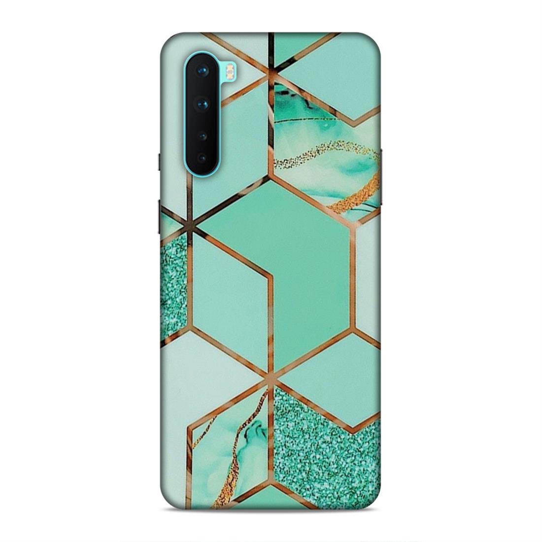 Hexagonal Marble Pattern Hard Back Case For OnePlus Nord