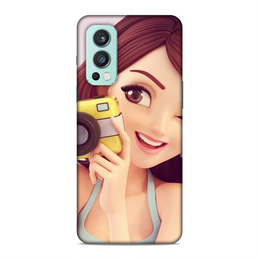 Selfi Click Girl Hard Back Case For OnePlus Nord 2 5G