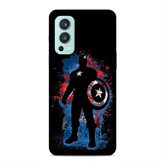 Black Captain America Hard Back Case For OnePlus Nord 2 5G