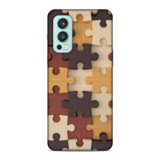 Multi Color Block Puzzle Hard Back Case For OnePlus Nord 2 5G