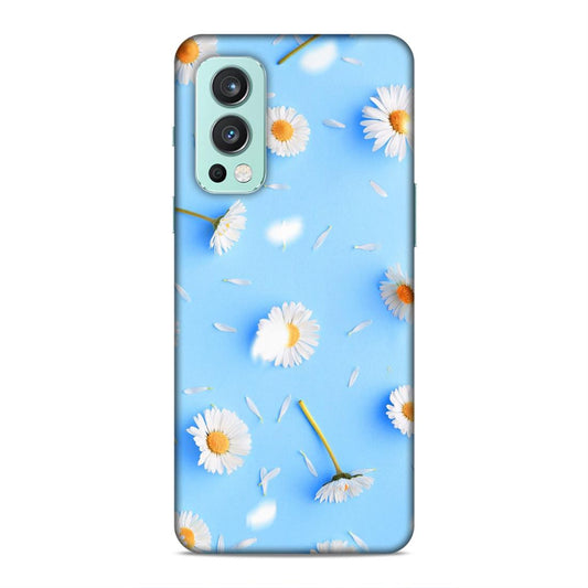 Floral In Sky Blue Hard Back Case For OnePlus Nord 2 5G
