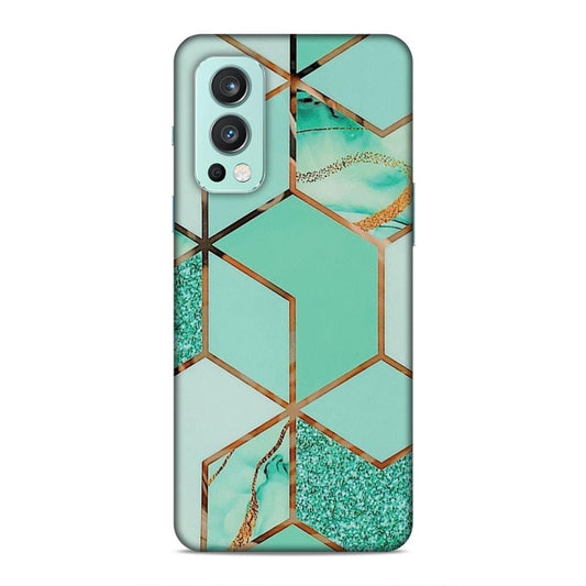 Hexagonal Marble Pattern Hard Back Case For OnePlus Nord 2 5G