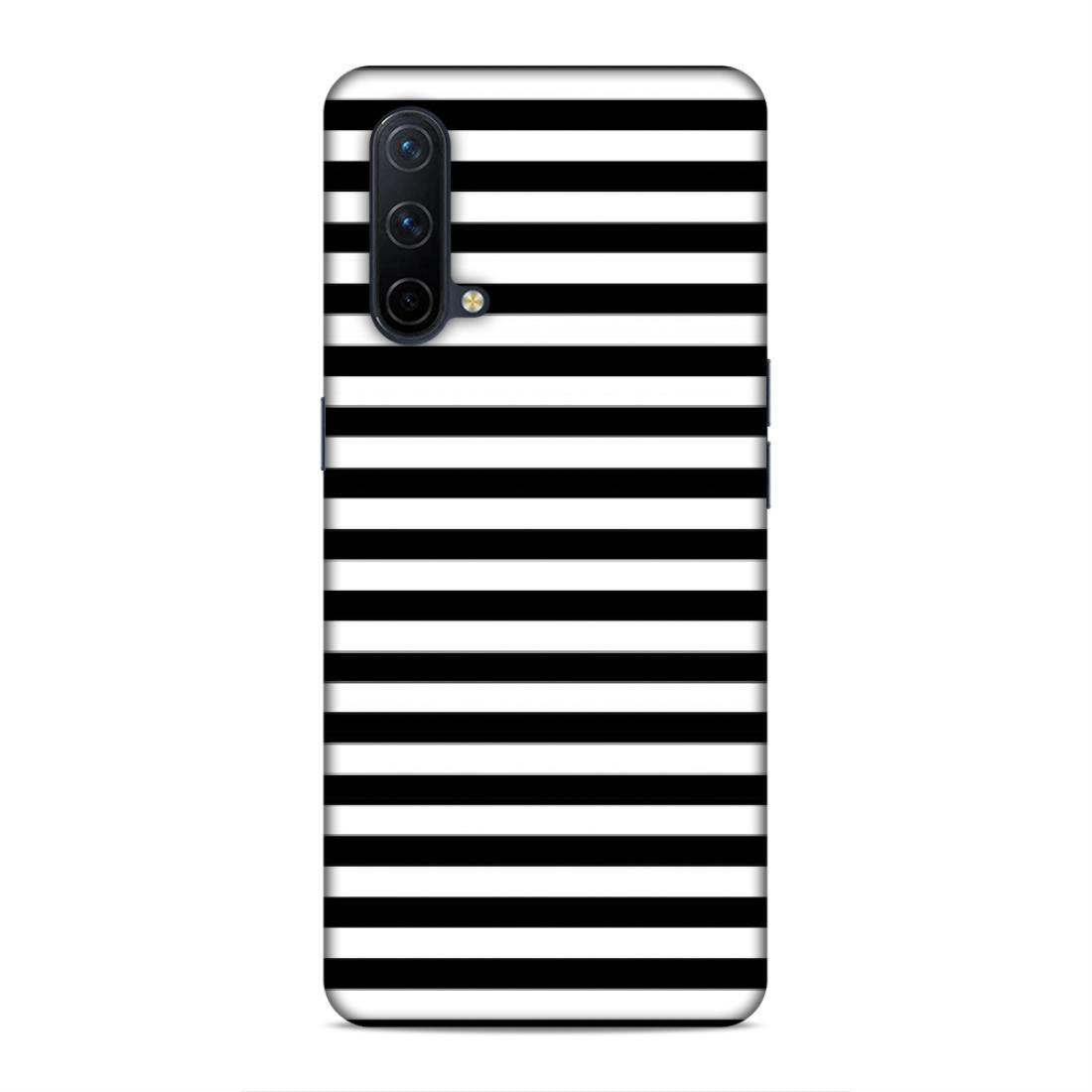 Black and White Line Hard Back Case For OnePlus Nord CE 5G