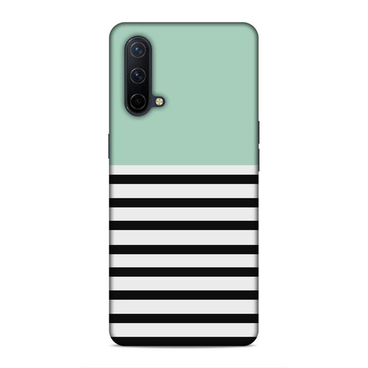 Black White and Sky Lines Hard Back Case For OnePlus Nord CE 5G