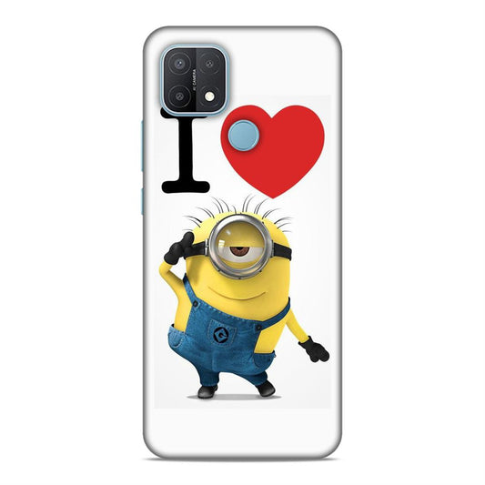 I love Minions Hard Back Case For Oppo A15 / A15s
