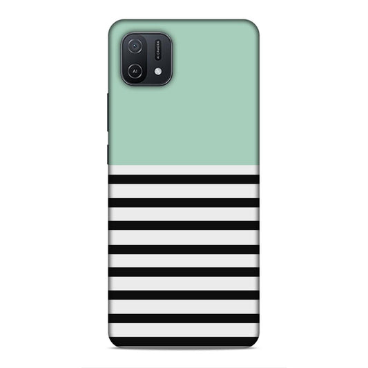 Black White and Sky Lines Hard Back Case For Oppo A16e / A16k