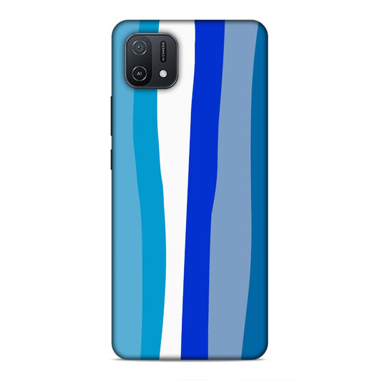 Blue Rainbow Hard Back Case For Oppo A16e / A16k