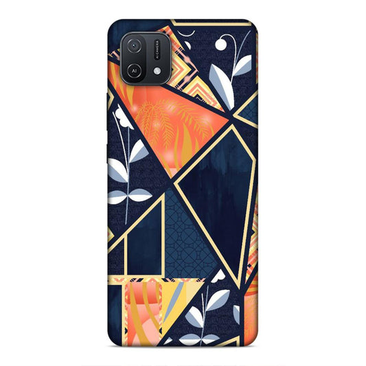 Floral Textile Pattern Hard Back Case For Oppo A16e / A16k