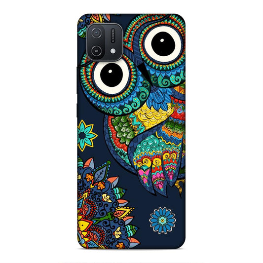 Owl and Mandala Flower Hard Back Case For Oppo A16e / A16k