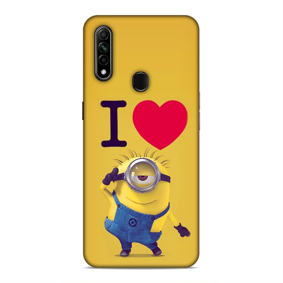 I love Minions Hard Back Case For Oppo A31 2020