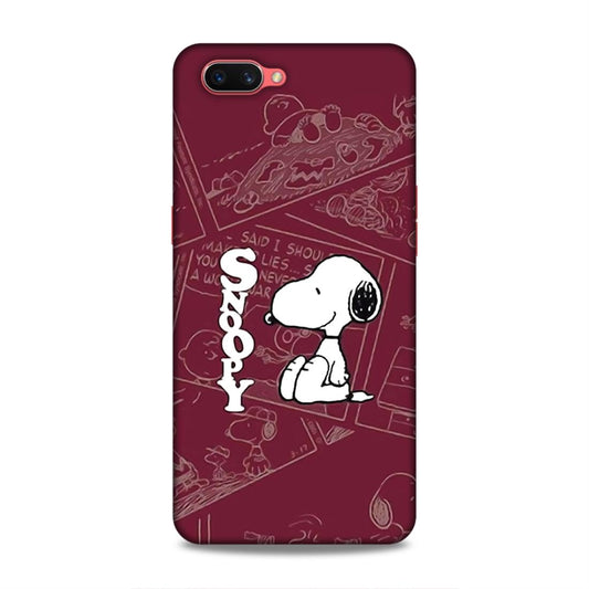 Snoopy Cartton Hard Back Case For Oppo A3s / Realme C1