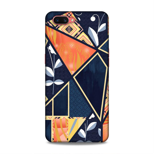 Floral Textile Pattern Hard Back Case For Oppo A3s / Realme C1