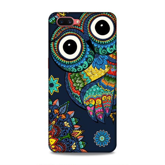Owl and Mandala Flower Hard Back Case For Oppo A3s / Realme C1
