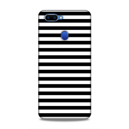 Black and White Line Hard Back Case For Oppo A5 / Realme 2