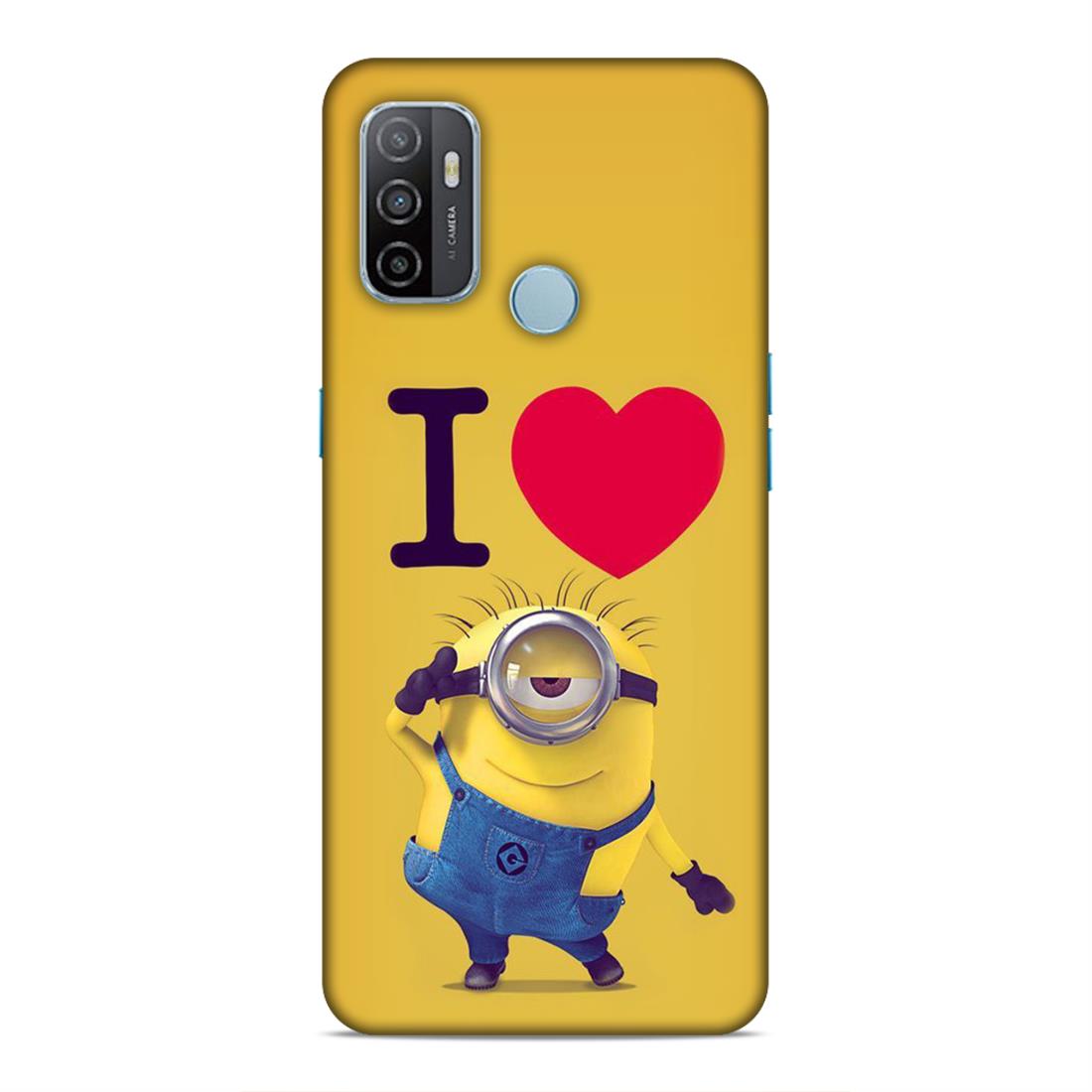 I love Minions Hard Back Case For Oppo A33 2020 / A53 2020