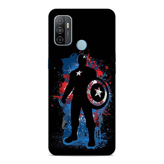 Black Captain America Hard Back Case For Oppo A33 2020 / A53 2020