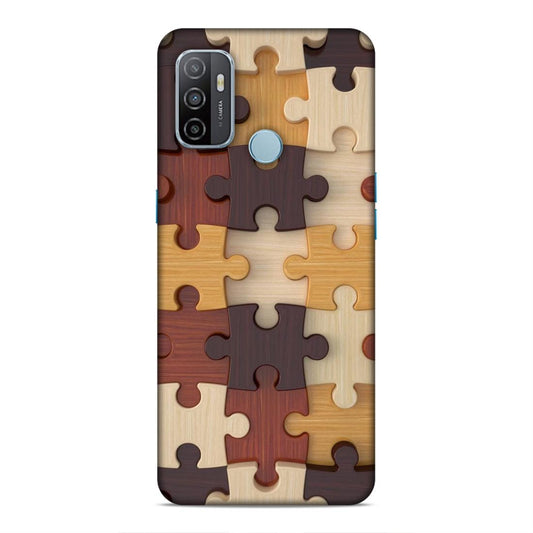 Multi Color Block Puzzle Hard Back Case For Oppo A33 2020 / A53 2020